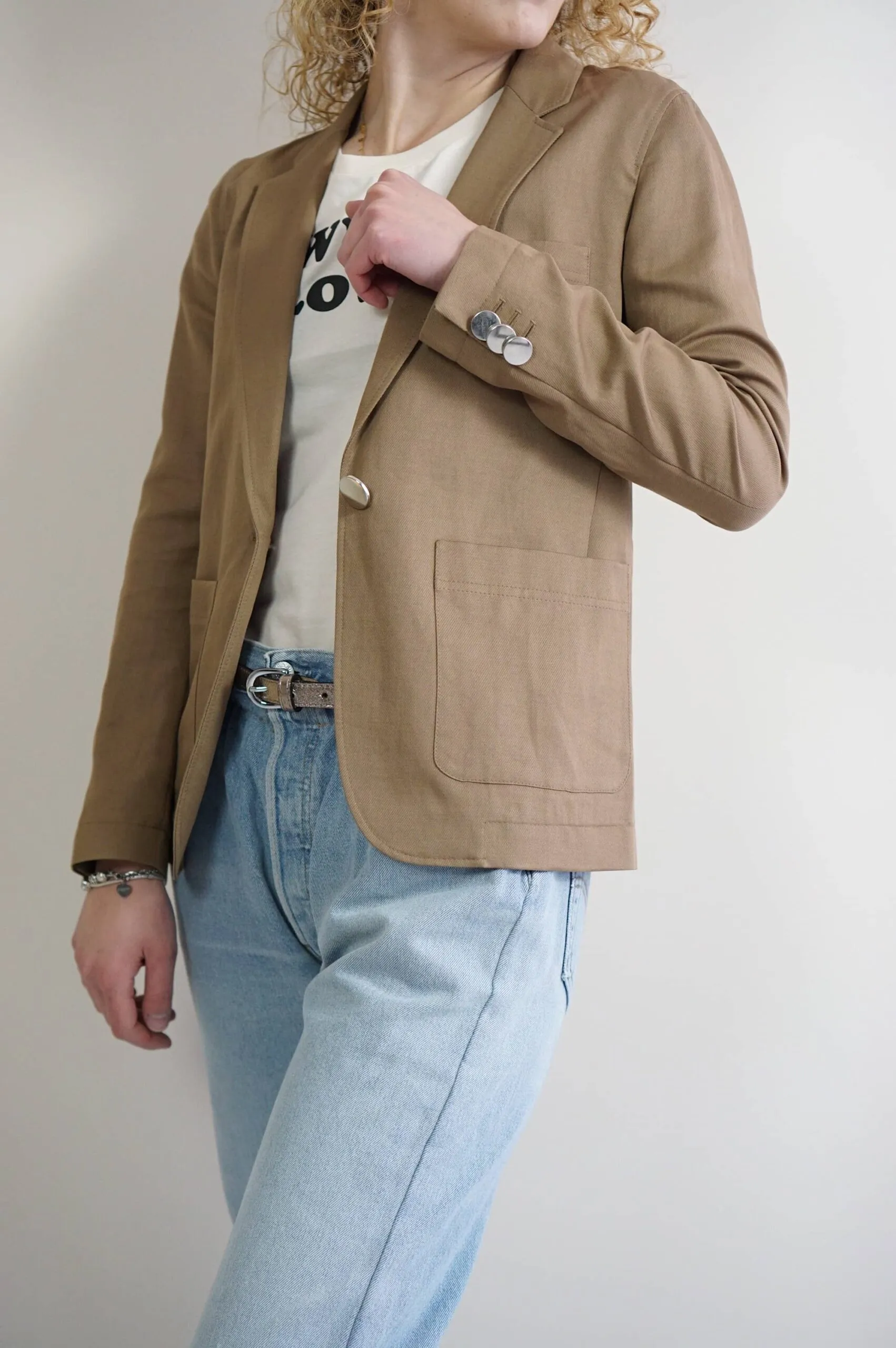 Blazer tabacco in cotone | Mauro Grifoni