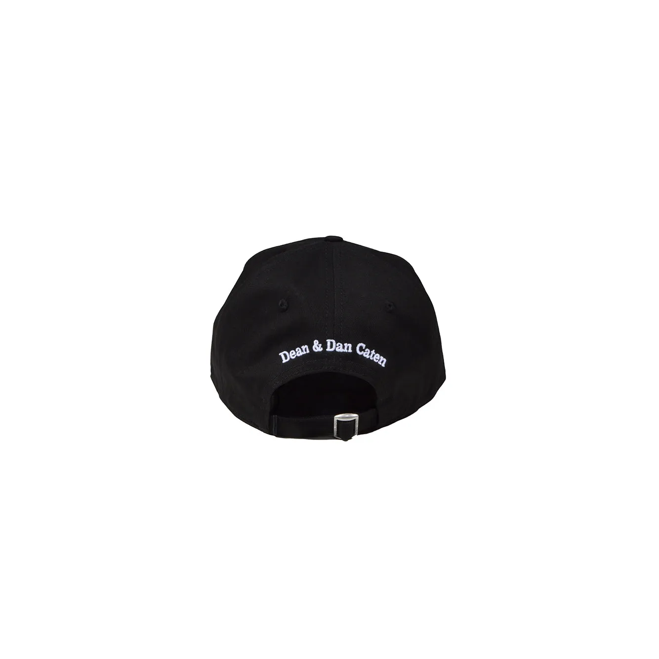 Cappello Baseball in cotone nero con ricamo logo bianco Dsquared2