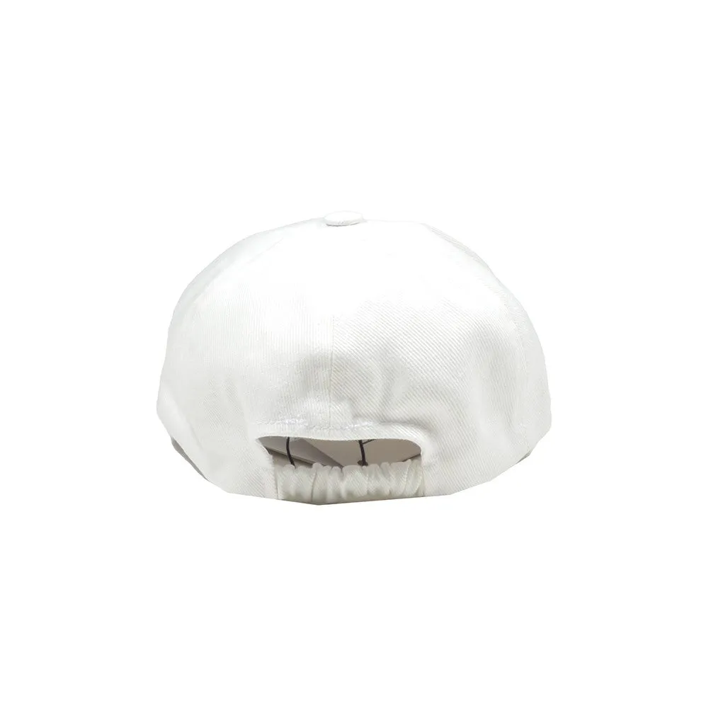 Cappello in cotone bianco con ricamo logo Patou