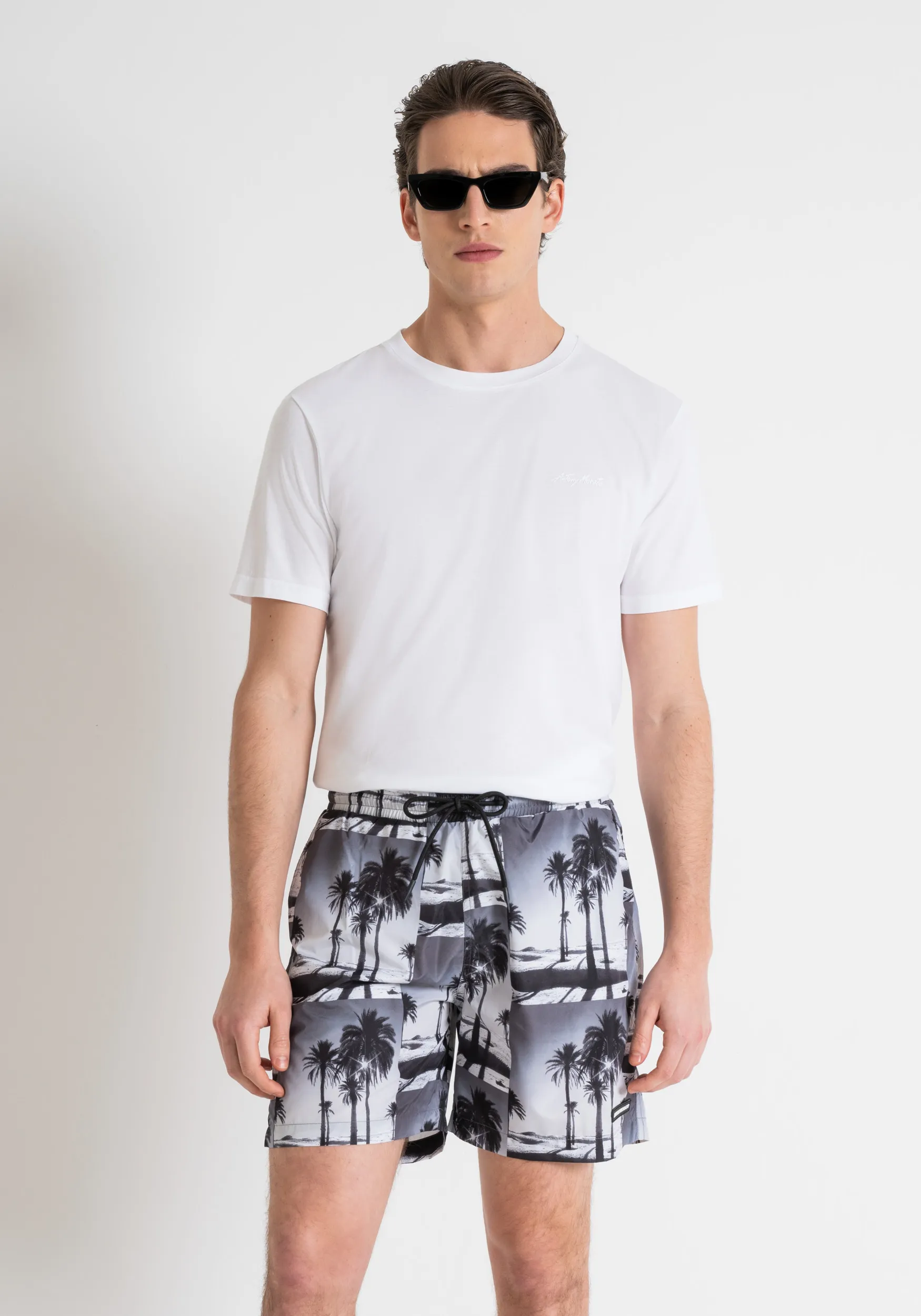 COSTUME REGULAR FIT CON STAMPA PALME