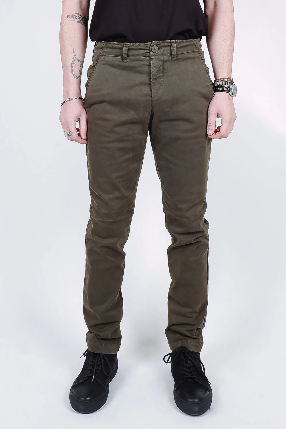 Cotton Stretch Regular Fit Chinos Khaki