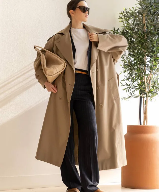 Max Mara Trench Salpa beige con lana SALPA