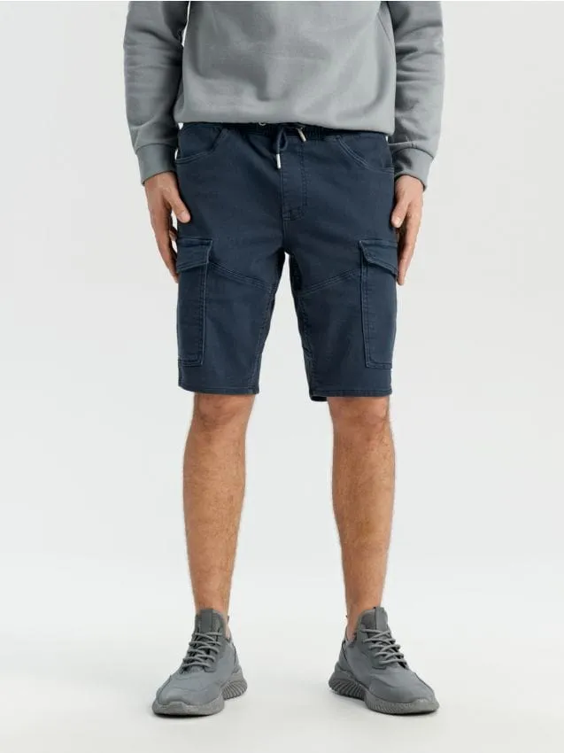 Pantaloncini jogger in denim