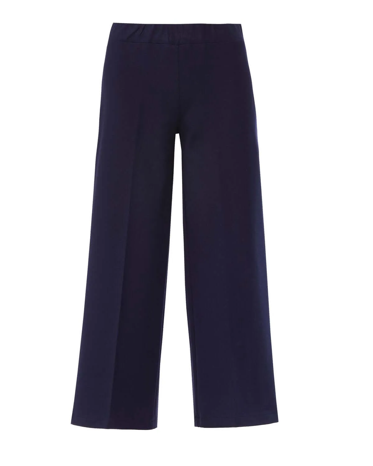 Pantalone comfy cropped con vita elastica BLU