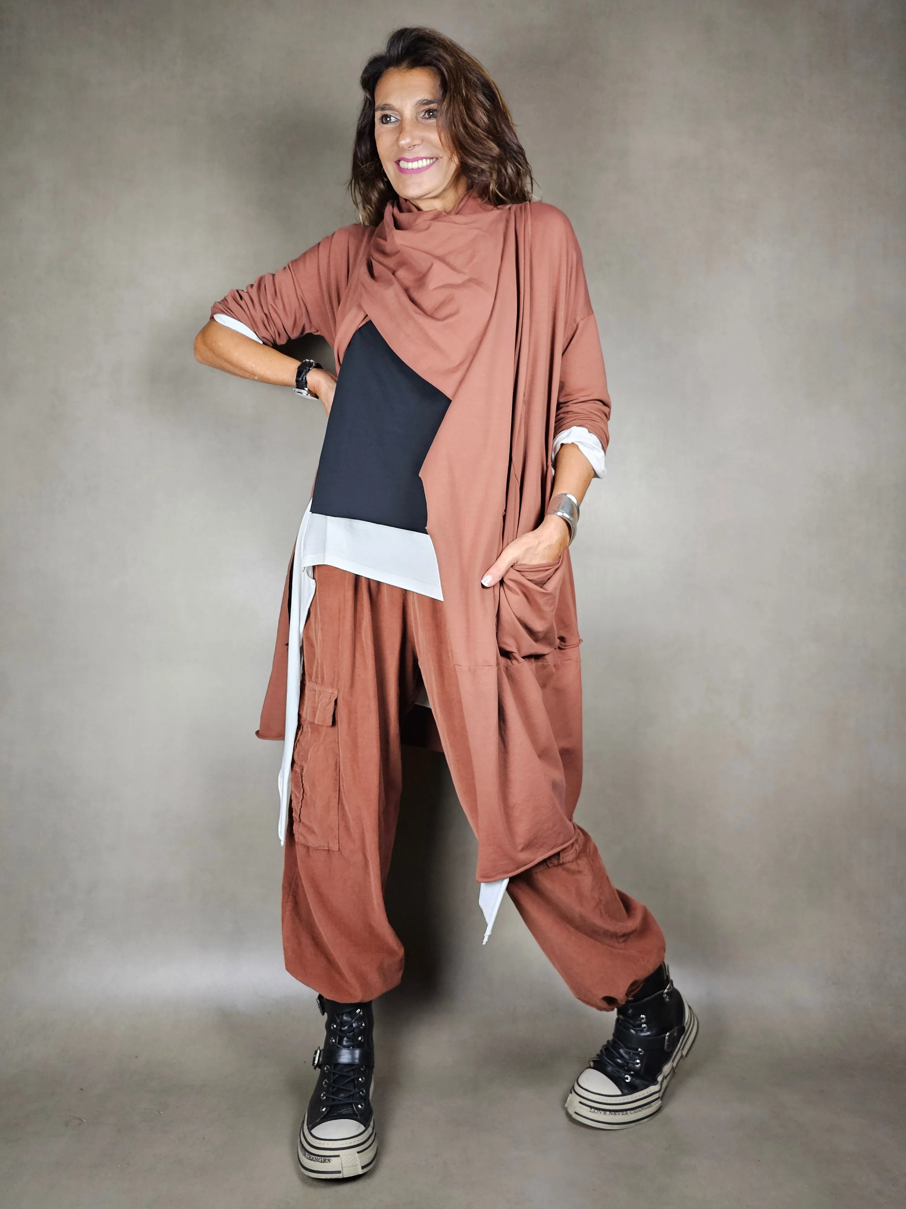 pantalone costine coulisse fondo 100co