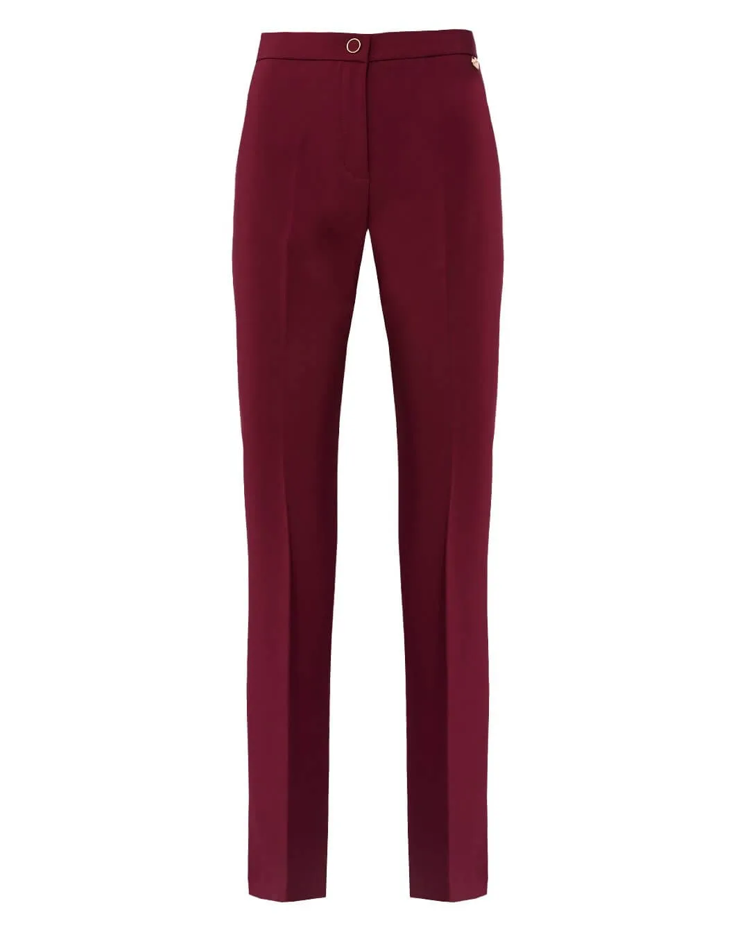 Pantalone slim cady elasticizzato tinta unita BURGUNDY
