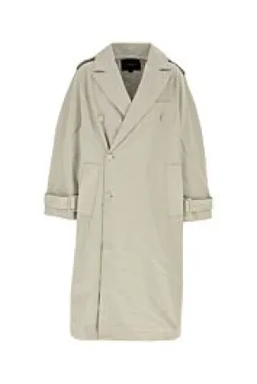 Pastel green cotton trench coat    