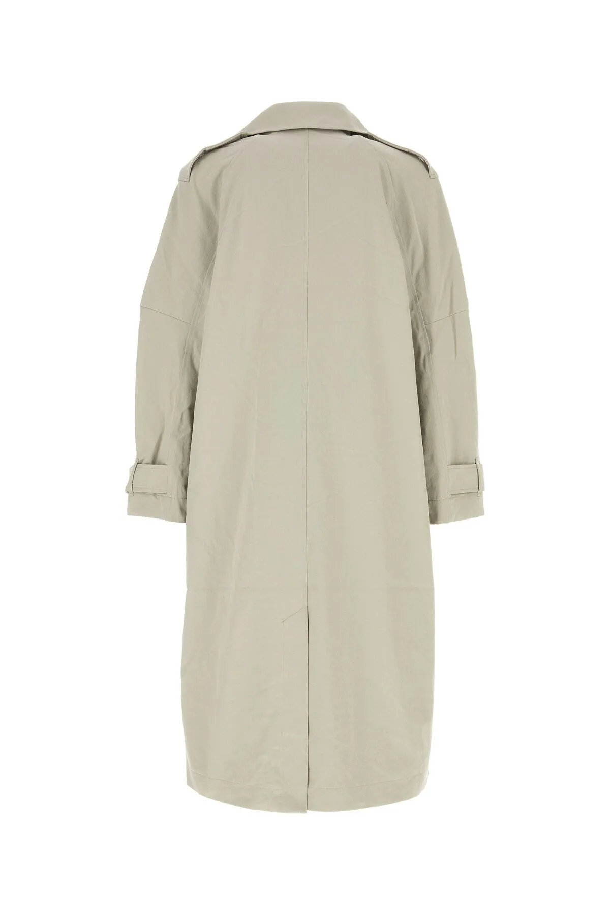 Pastel green cotton trench coat    