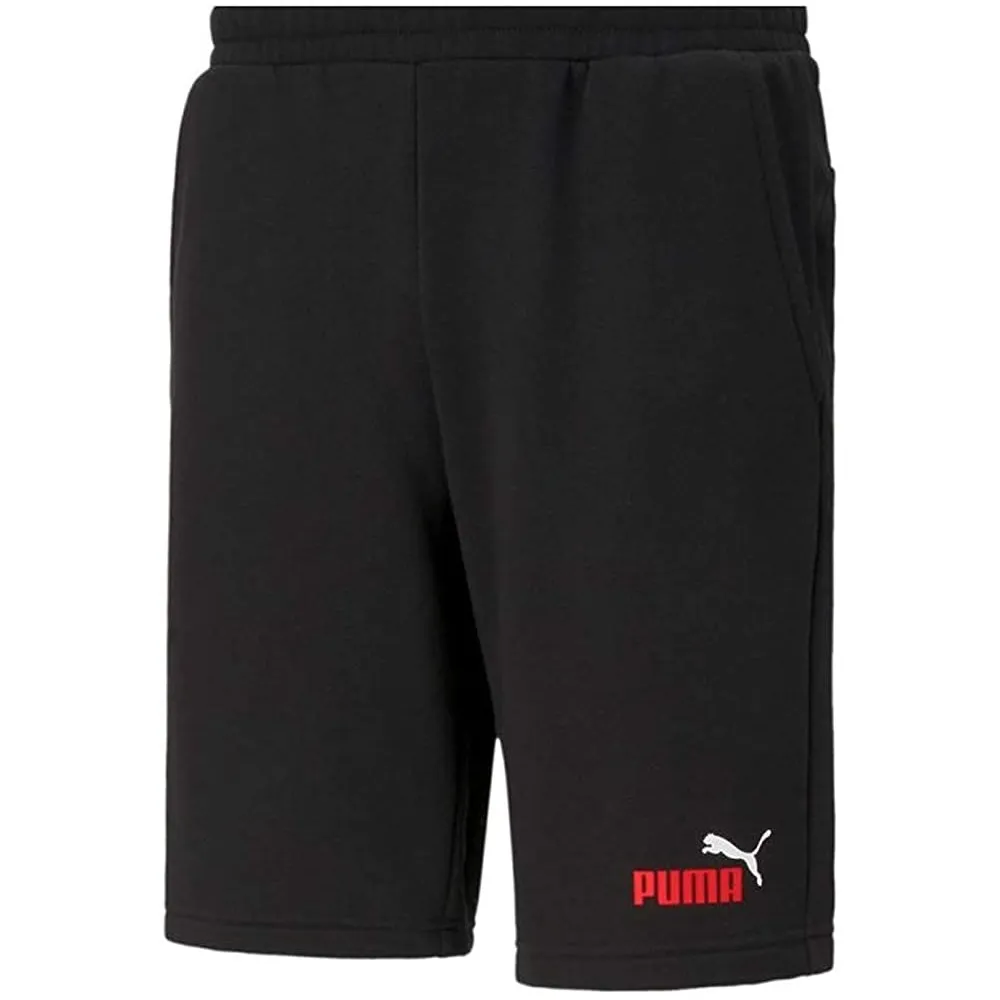 PUMA - ESSENTIALS 2 COL SHORTS - BLACK/RED - UOMO - 586766 - 51