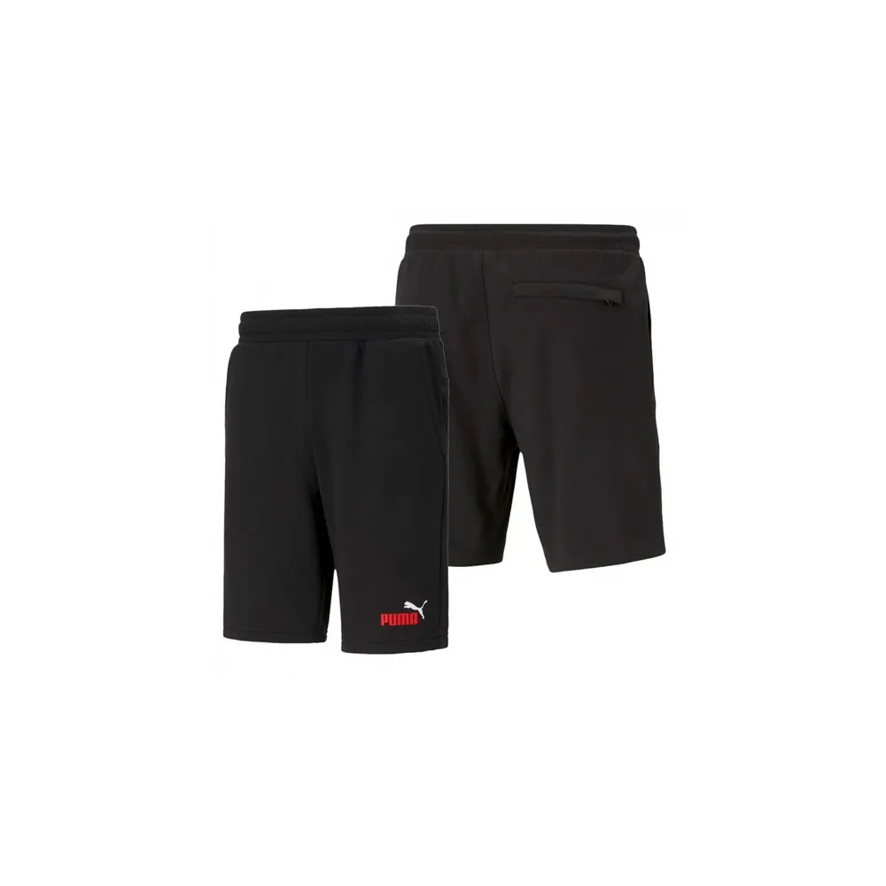 PUMA - ESSENTIALS 2 COL SHORTS - BLACK/RED - UOMO - 586766 - 51