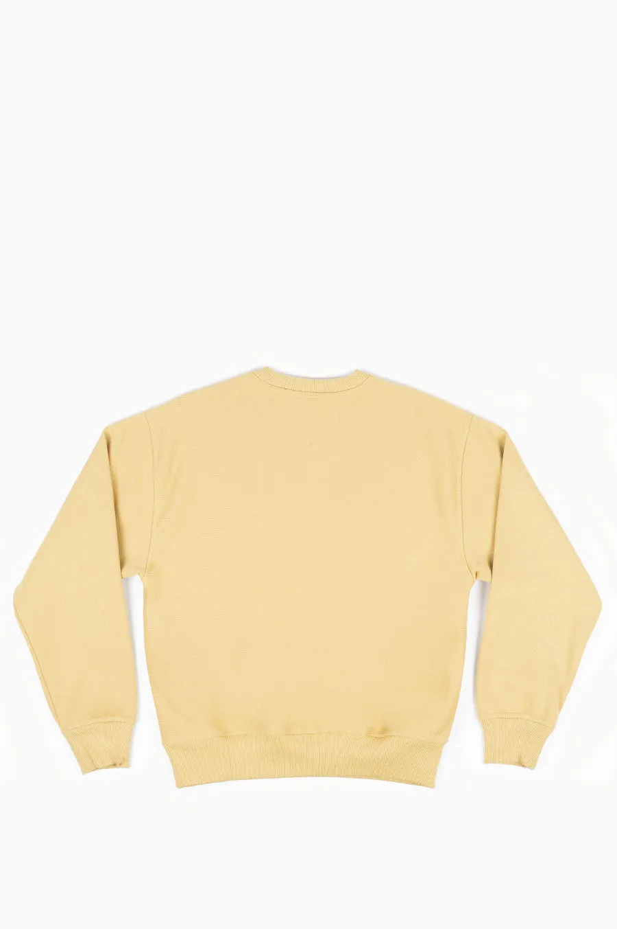 STUSSY SWIRL APPLIQUE CREW TAN
