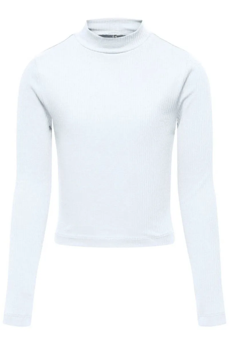 TOP REGULAR FIT COLLO ALTO ragazza Bianco