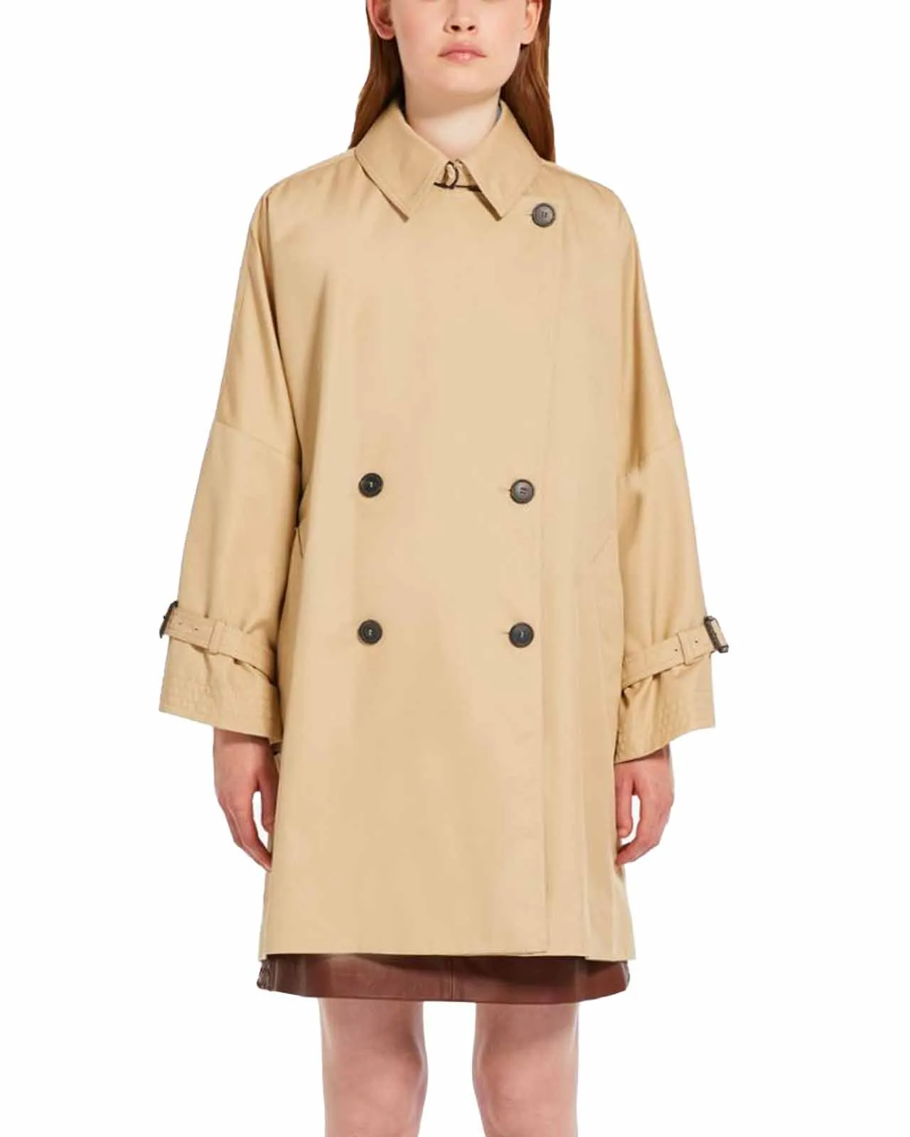 Trench Zelante impermeabile miele