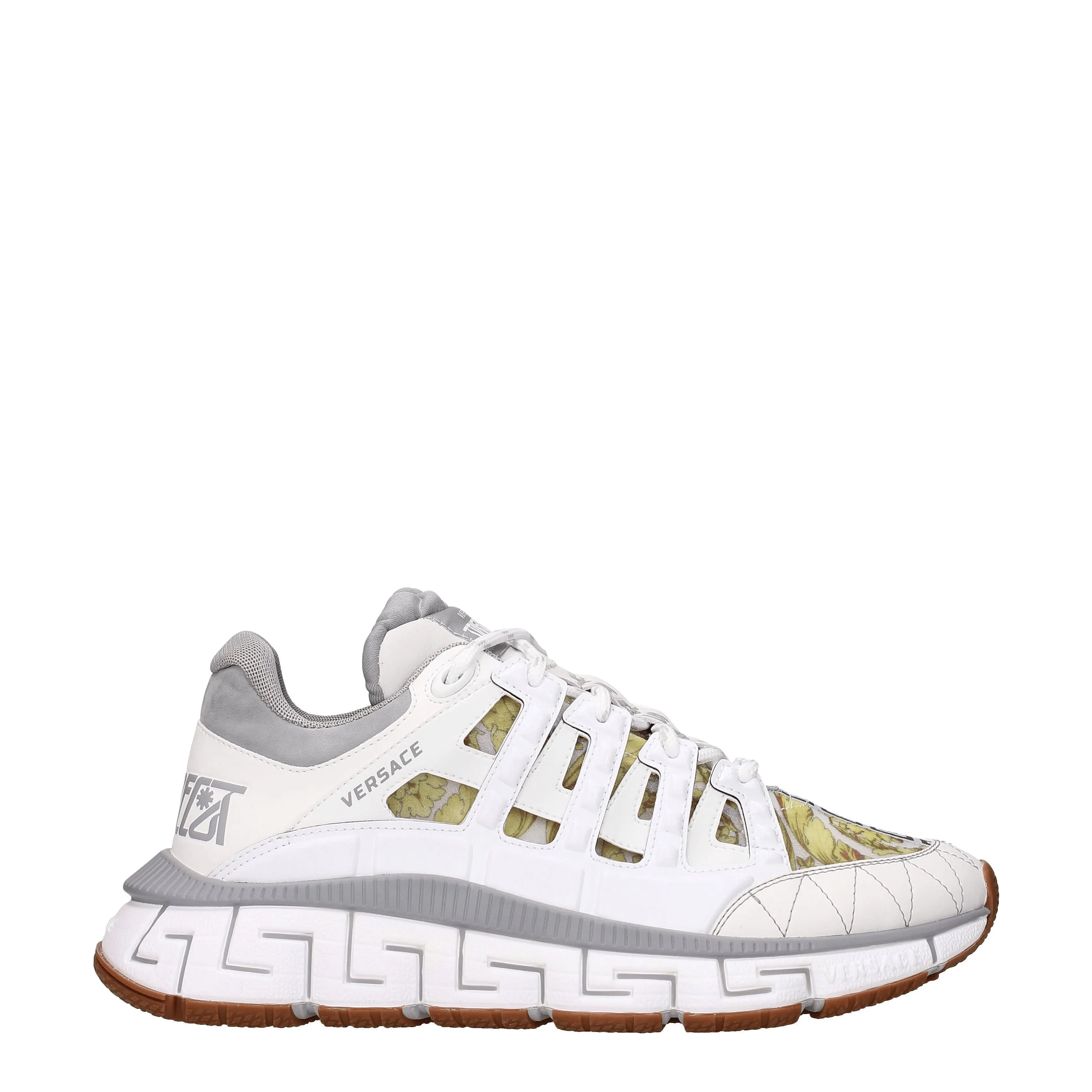 Versace Sneakers Trigreca Uomo Pelle Bianco/Grigio