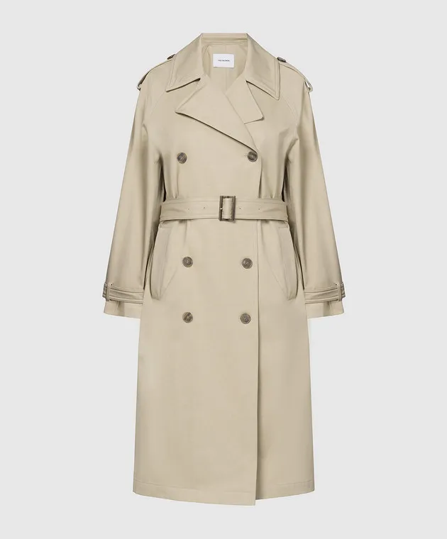 Yves Salomon Trench doppiopetto beige 24EYM02514GACO